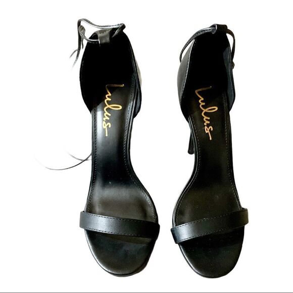 Lulus Elsi Tassel Black Lace-Up Heels - Picture 4 of 6